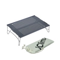 Iclimb Mini Solo Folding Table Ultralight Compact For Backpacking Camping Hiking Beach Picnic (Gunmetal, S)