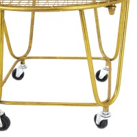 Deco 79 Metal Round Storage Cart With Wheels, 18