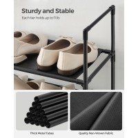 Songmics Shoe Rack 10 Tier Shoe Shelf Shoe Storage Organizer Spacesaving 13 X 13 X 681 Inches Metal Frame Nonwoven Fabr