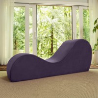 Avana Sleek Chaise Lounge For Yoga-Made In The Usa-For Stretching, Relaxation, Exercise & More, 60D X 18W X 26H Inch, Aubergine