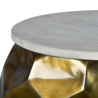 Stomp Round End Table - Brass