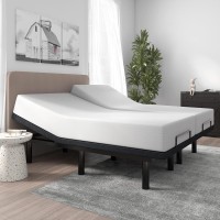 Sha Cerlin Split King Size Adjustable Bed Base/Bed Frame With Motorized Head And Foot Incline,Zero-Gravity,Wireless Remote,Wood Board Support (Only Base)