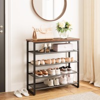 Hoobro Shoe Rack 5Tier Shoe Storage Unit Shoe Organizer Shelf For 1620 Pairs Saving Space Durable And Stable For Entryway