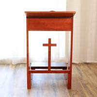 Prayer Bench Stool,Solid Wood Prayer Kneeler With Bench And Folding Table Top In Home,Church Prayer Table Chair Padded Kneeler Shelf For Kneeling At Home,Religious Gifts