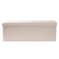 Baxton Studio Haide Modern And Contemporary Beige Fabric Upholstered Storage Ottoman