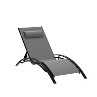 Purple Leaf Patio Oversized Chaise Lounge Chair Set With Side Table Pool Adjustable Recliner Chairs For Outside Beach Outdoor Su