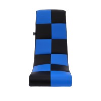 The Crew Furniture Classic Video Rocker Floor Gaming Chair Kids And Teens Checkered Pu Faux Leather Blackblue