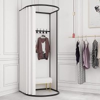 Clothing Store Fitting Room, Strong Load- Bearing Locker Room Removable Portable Stable Privacy Dressing Room For Indoor Outdoor House Office Shopping Mall ( Color : White , Size : 100X95X200Cm )