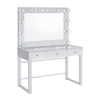 Umbridge 3drawer Vanity with Lighting Chrome and White