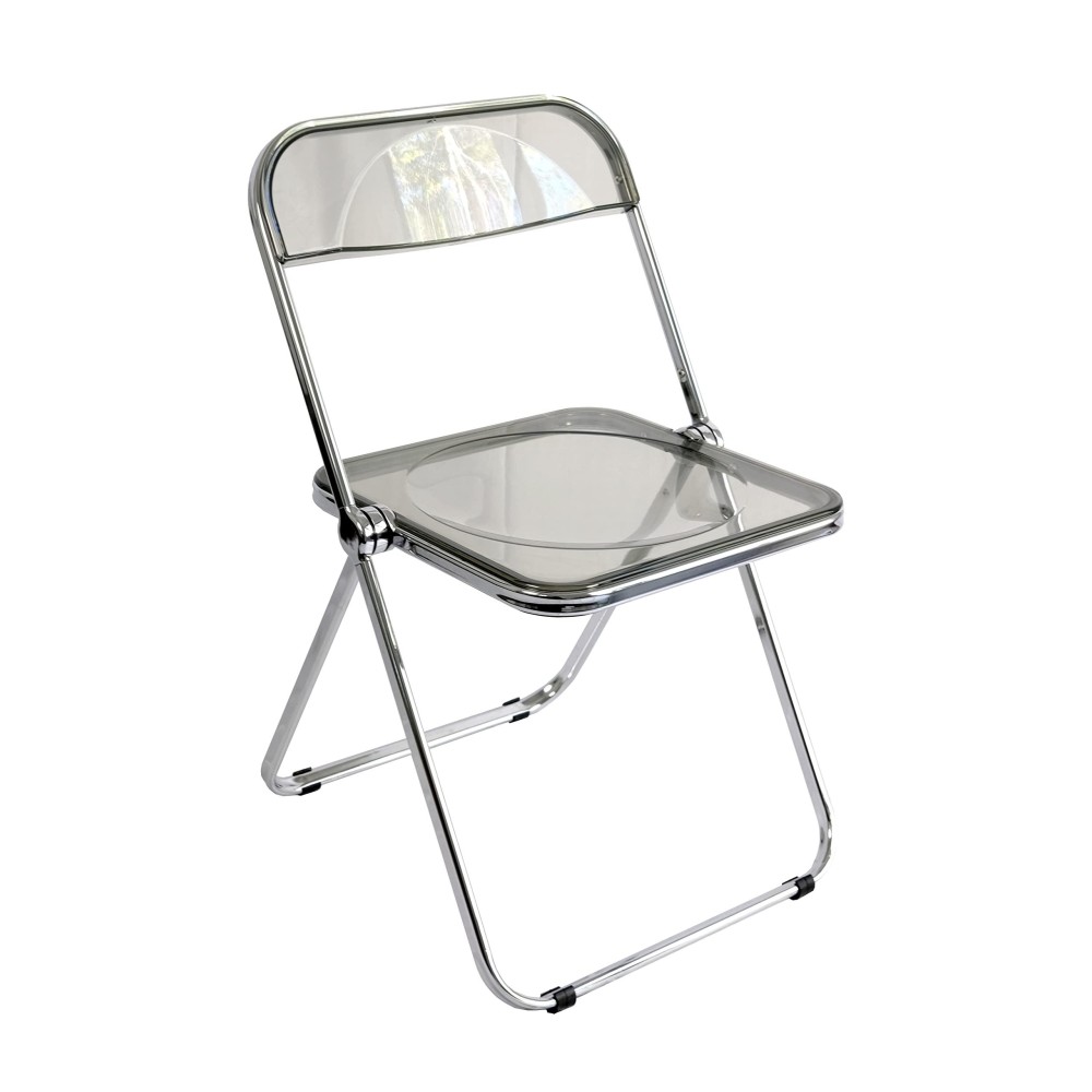 Inspirer Studio Contemporary Bauhaus Style Transparent Folding Chair (Smoke)