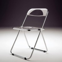 Inspirer Studio Contemporary Bauhaus Style Transparent Folding Chair (Smoke)