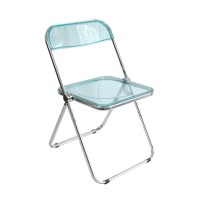 Inspirer Studio Contemporary Bauhaus Style Transparent Folding Chair (Blue)