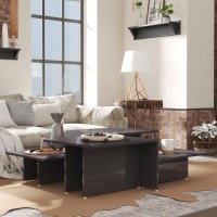 vidaXL Coffee Tables 2 pcs High Gloss Gray 439x197x13 Engineered Wood