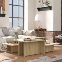 vidaXL Coffee Tables 2 pcs Sonoma Oak 439x197x13 Engineered Wood