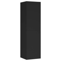 vidaXL TV Cabinet Black 12x118x433 Engineered Wood