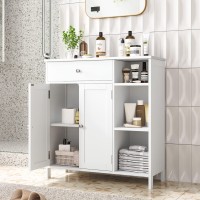 Irontar Bathroom Cabinet With Doors Bathroom Floor Cabinet With Drawer Adjustable Shelf Kitchen Cupboard Storage Cabinet Fo