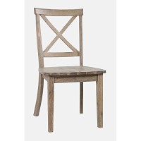 Jofran Inc. Eastern Tides X-Back Coastal Solid Acacia Dining Chair (Set Of 2)