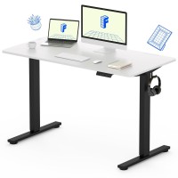 Flexispot En1 Wholepiece Standing Desk 48 X 30 Inches Electric Height Adjustable Standing Desk Heavy Duty Steel Stand Up Desk F