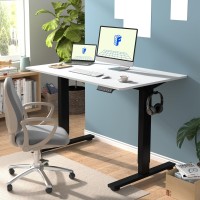 Flexispot En1 Wholepiece Standing Desk 48 X 30 Inches Electric Height Adjustable Standing Desk Heavy Duty Steel Stand Up Desk F