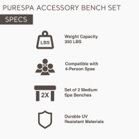 Intex 28514E 2 Medium Purespa Accessories Benches Compatible W 4 Person Spas Combines To Create A Larger Bench Flat Storage