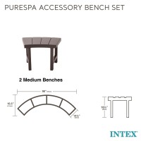 Intex 28514E 2 Medium Purespa Accessories Benches Compatible W 4 Person Spas Combines To Create A Larger Bench Flat Storage