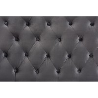 Baxton Studio Clovis Modern and Contemporary Grey Velvet Fabric Upholstered Queen Size Headboard