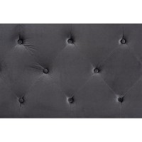 Baxton Studio Leone Grey Velvet Fabric Upholstered Full Size Headboard