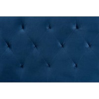 Baxton Studio Felix Navy Blue Velvet Fabric Upholstered Full Size Headboard