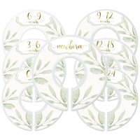 Mumsy Goose Baby Girl Clothes Dividers Nursery Closet Dividers Closet Organizers Botanical (Nb+0-24M (7Rings), Gold)