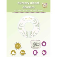 Mumsy Goose Baby Girl Clothes Dividers Nursery Closet Dividers Closet Organizers Botanical (Nb+0-24M (7Rings), Gold)