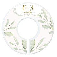 Mumsy Goose Baby Girl Clothes Dividers Nursery Closet Dividers Closet Organizers Botanical (Nb+0-24M (7Rings), Gold)