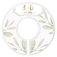 Mumsy Goose Baby Girl Clothes Dividers Nursery Closet Dividers Closet Organizers Botanical (Nb+0-24M (7Rings), Gold)