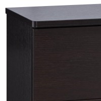 Dresser with 6 Drawers and Cut Out Pulls, Dark Brown