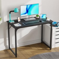 Paylesshere 39 Inch Home Office Gaming Modren Simple Style Pc Wood And Metal Desk Workstation For Small Space