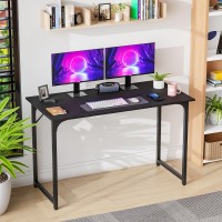 Paylesshere 47 Inch Computer Desk Gaming Desk Multifunction Writing Table Student Art Modren Simple Style Pc Wood And Metal Des