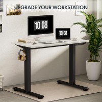 Flexispot Height Adjustable Standing Desk 48 X 24 Inches Whole-Piece Desktop Ergonomic Memory Controller Electric Stand Up Desk (Black Frame + 48