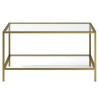 Hennhart Square 32 Wide Coffee Table In Brass Modern Coffee Tables For Living Room Studio Apartment Essentials