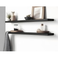 Ikjzizp 36 Inch Rustic Farmhouse Floating Shelves For Wall Decor Storage Wood Wooden Wall Shelves For Bedroom Bathroom Kitchen L