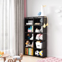 Moyipin Bookshelves Assembled Storage Rack Bedroom Living Room Vertical Cabinet Bookshelf Double Row 10Grid Multifunctional