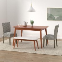 Homepop Parsons Classic Dining Room Tables And Chairs  Pack Of 2  Charcoal