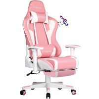 Gtracing Gaming Chair With Footrest Speakers Video Game Chair Bluetooth Music Heavy Duty Ergonomic Computer Office Desk Chair P