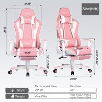 Gtracing Gaming Chair With Footrest Speakers Video Game Chair Bluetooth Music Heavy Duty Ergonomic Computer Office Desk Chair P