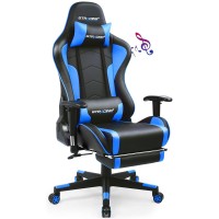 Gtracing Gaming Chair With Footrest And Bluetooth Speakers Music Video Game Chair Heavy Duty Ergonomic Computer Office Desk Chai