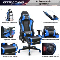 Gtracing Gaming Chair With Footrest And Bluetooth Speakers Music Video Game Chair Heavy Duty Ergonomic Computer Office Desk Chai