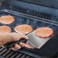 Hulisen Smashed Burger Kit Stainless Steel Burger Press With Edge Grill Spatula And Spice Dredge Shaker Burger Smasher Gridd