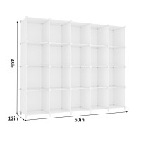 Homidec 20Cube Storage Shelf Storage Bookcase Bookshelf With Metal Hammer Storage Cubes Organizer Cabinet For Kids Closet B