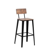 Vasagle Set Of 2 Bar Stools, Bar Height Stools, Tall Bar Stools With Back, Bar Chairs, Steel Frame, Industrial Style, Easy Assembly, Rustic Brown And Ink Black Ulbc078B01