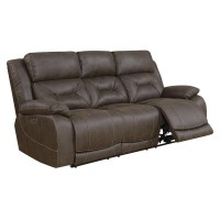Aria Power Recliner Sofa w/ Power Head Rest - Saddle Brown