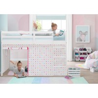 Delta Children Loft Bed Tent - Curtain Set For Twin Loft Bed (Bed Sold Separately), Dots