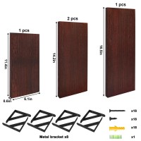 Ygeomer Floating Shelves For Wall Walnut Red Brown Wall Shelves Different Sizes Wall Mounted Wood Shelf For Living Room Bathr